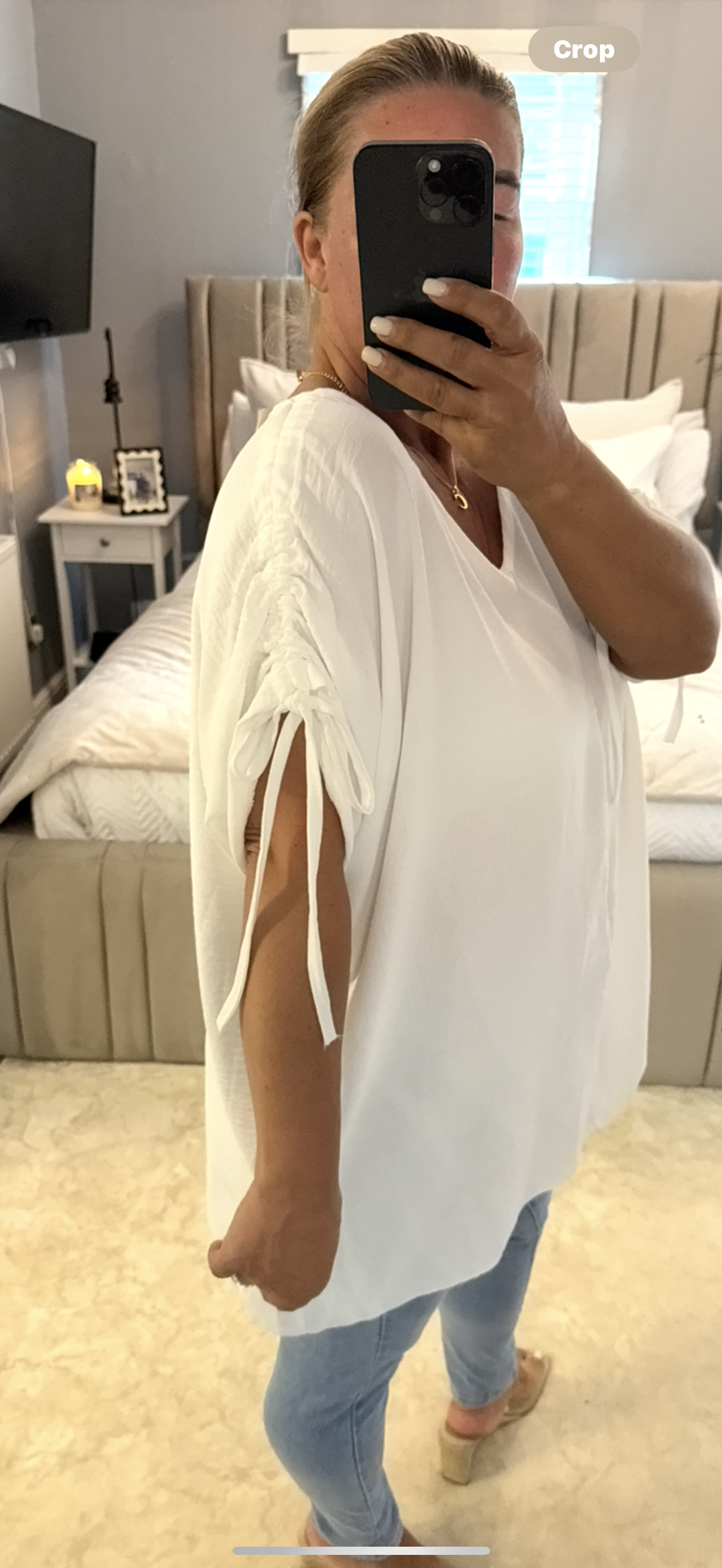 Sarah ruched shoulder top 2 colours