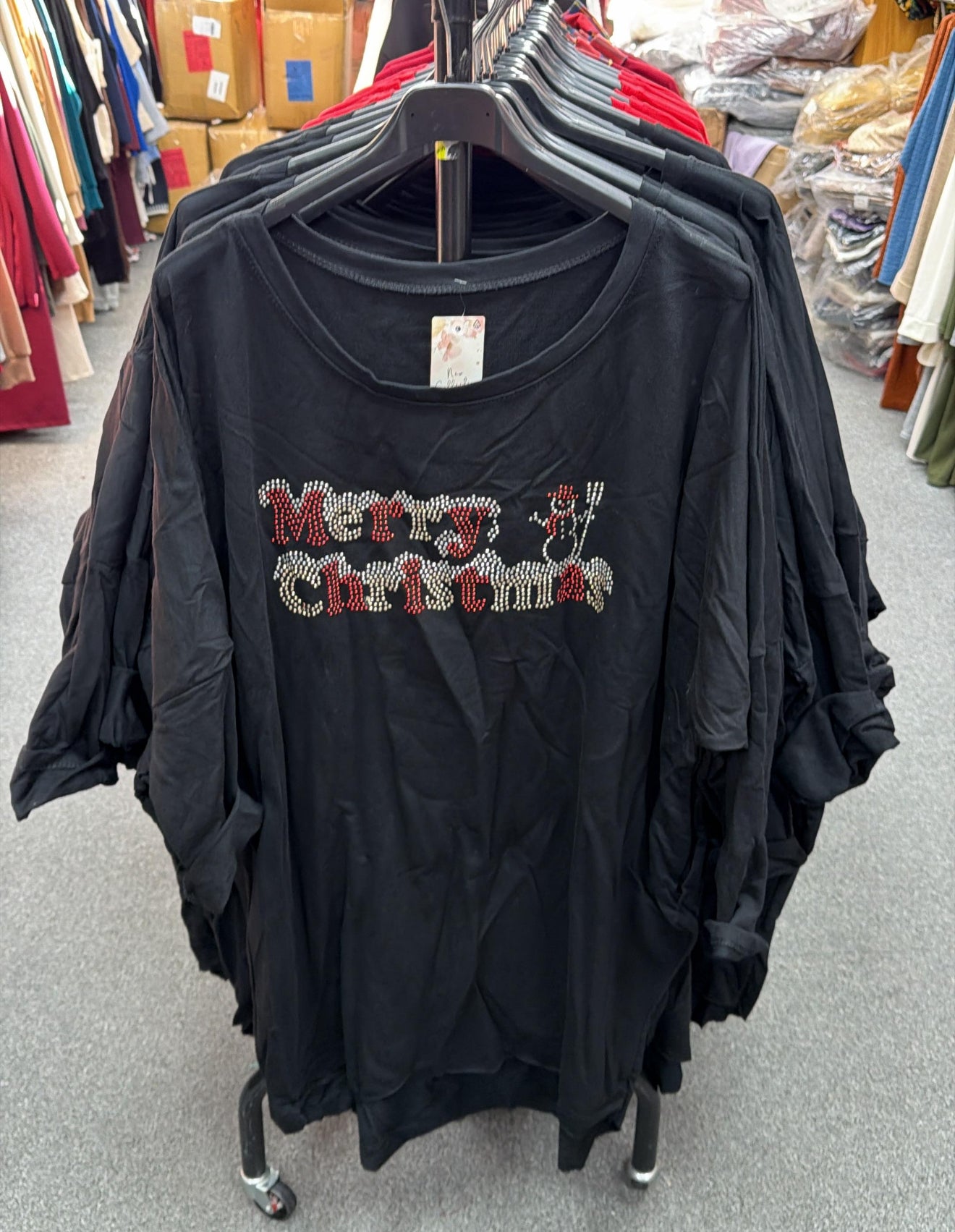 Christmas embellished top two colours