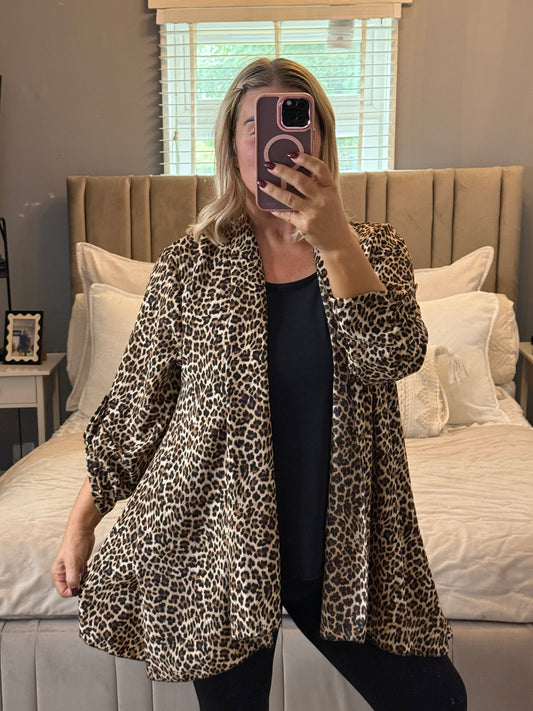 Leopard blazer
